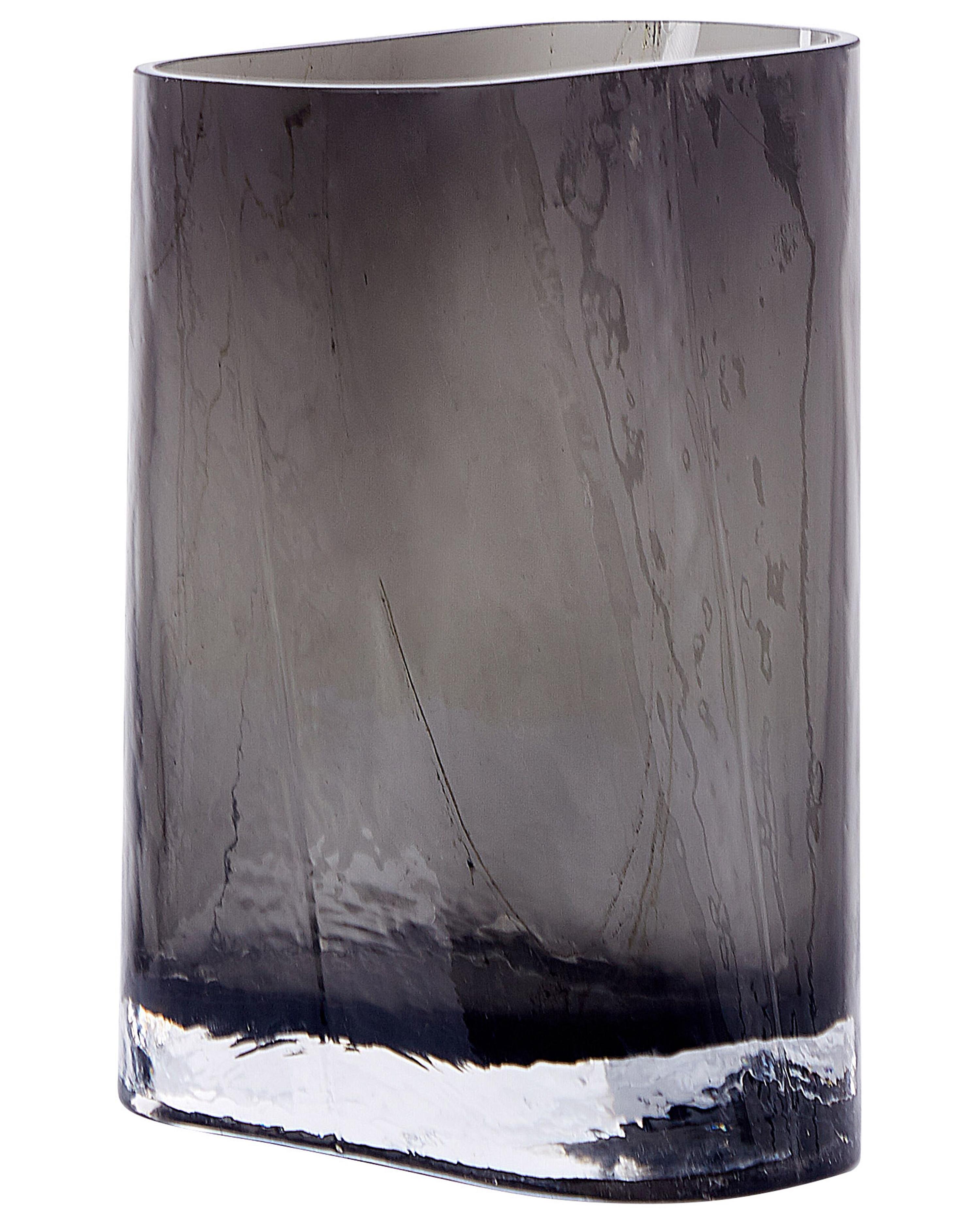 Bloemenvaas MITATA Glas 20 cm Grijs