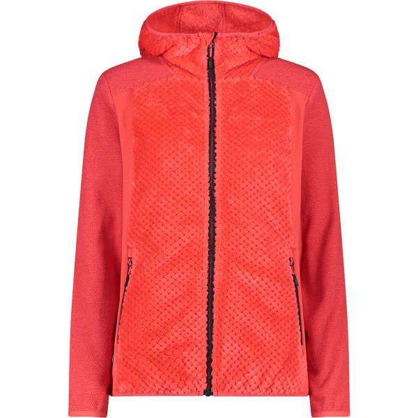 Veste polaire CMP WOMAN HIGHLOFT FLEECE JACKET HOOD CORALLO