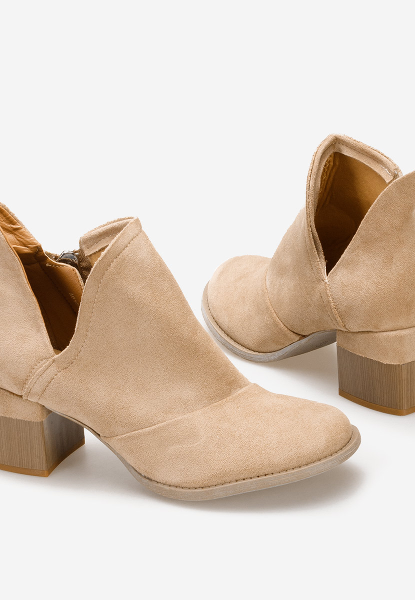 Bottines à gros talon kaki Nivana