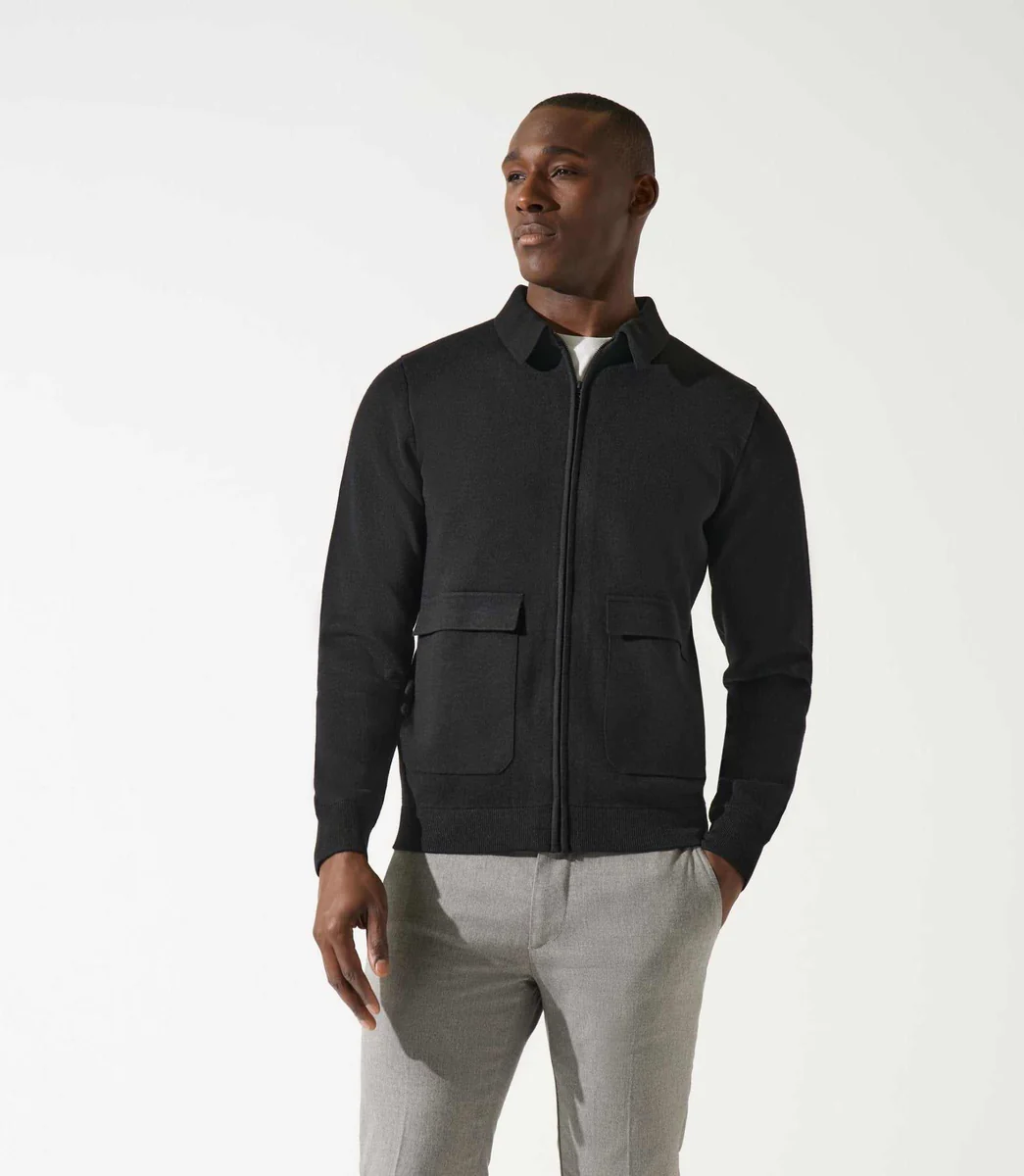 Gilet zippé noir