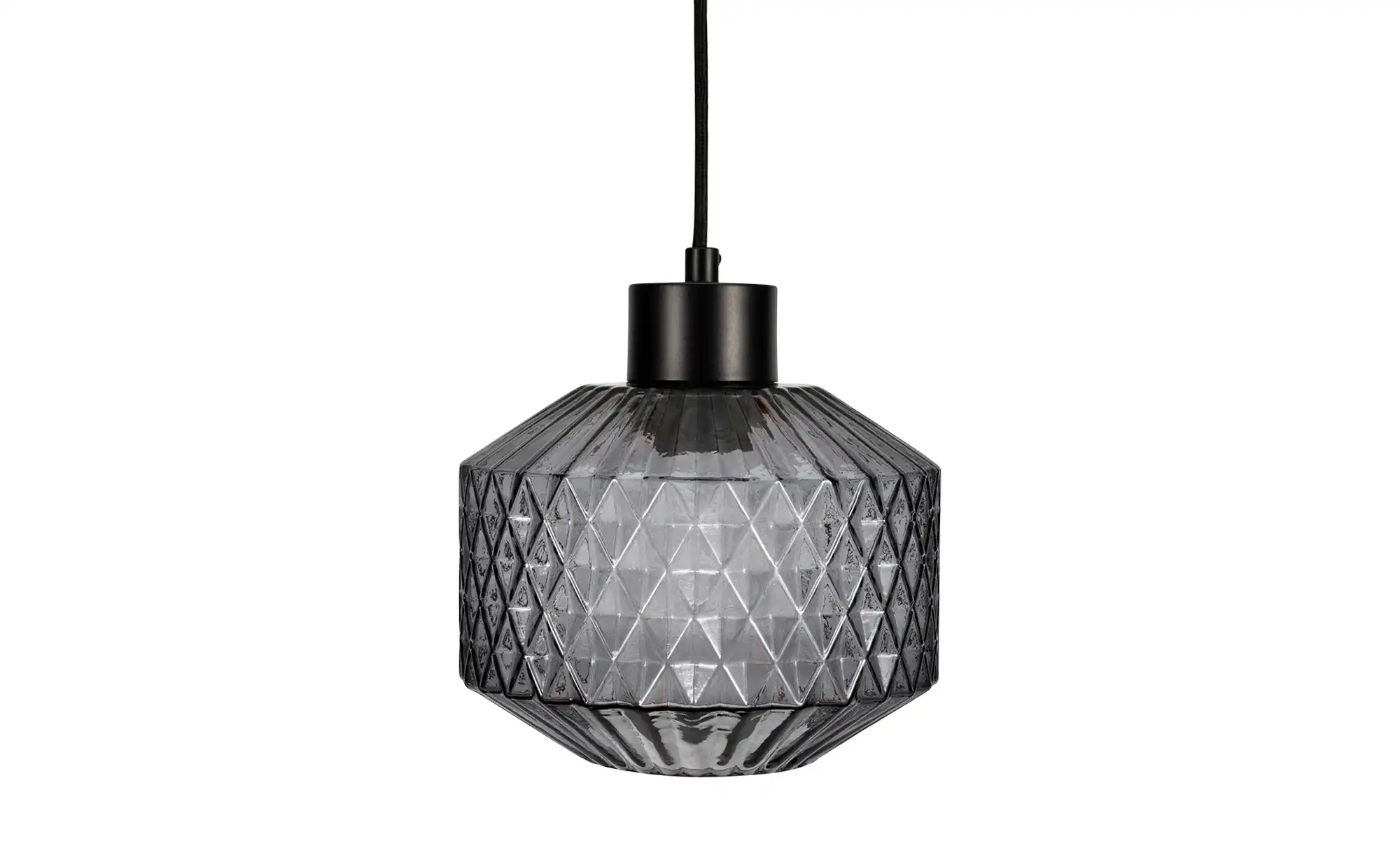 Pendelleuchte, 1-flammig, Rauchglas `bauchig´