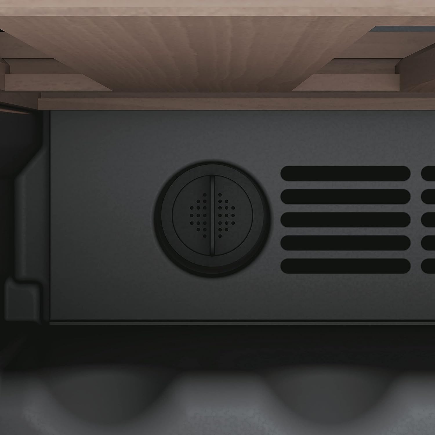 Haier HWS42GDAU1 Series 7 Cave à vin, 42 bouteilles, connectivité Wi-Fi, lumières LED et verre anti-UV, étagères en bois, 49,7 x 58,5 x 82 cm, noir