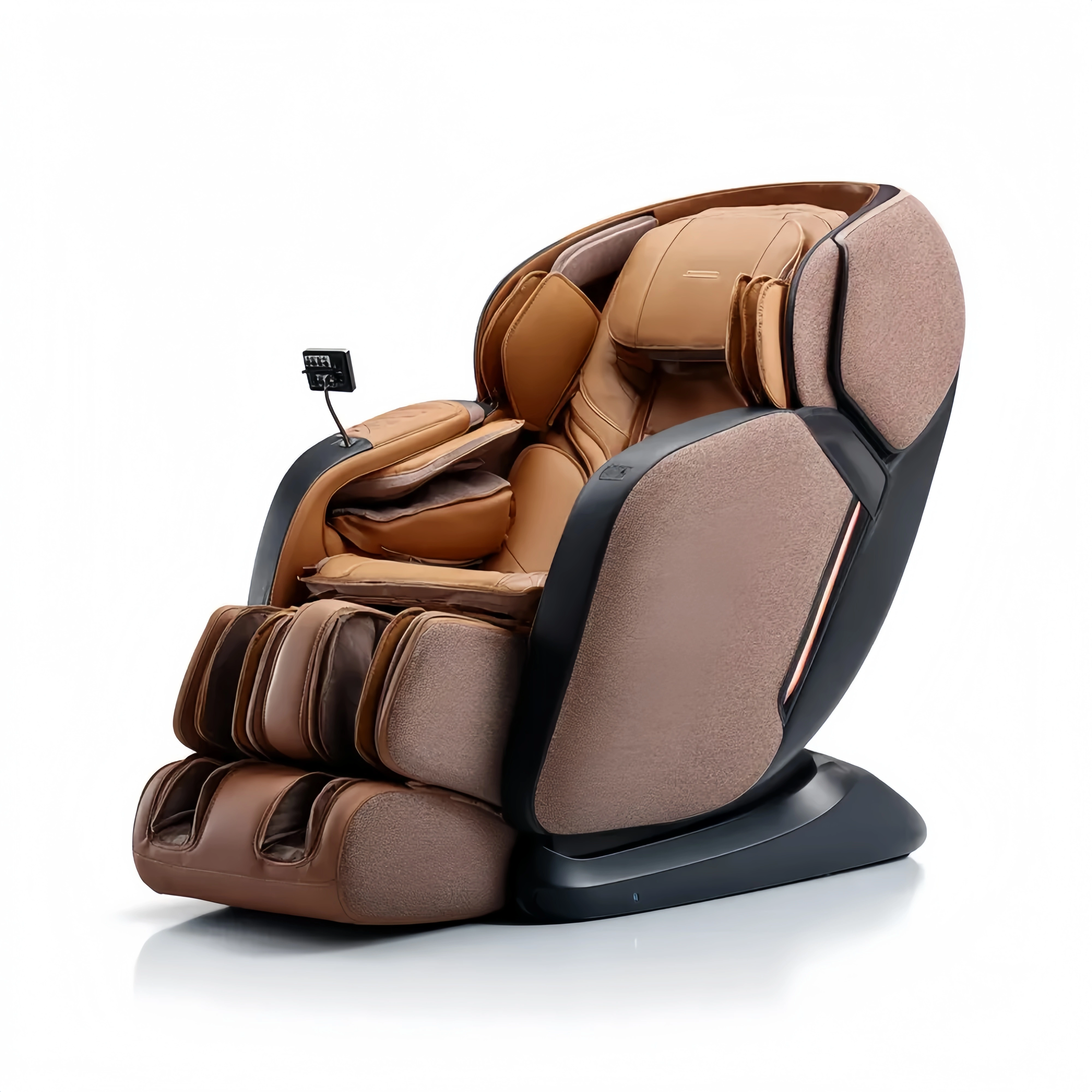Massagesessel 140x76x115 cm Kunstleder Beige/Braun - Ergonomisches Des