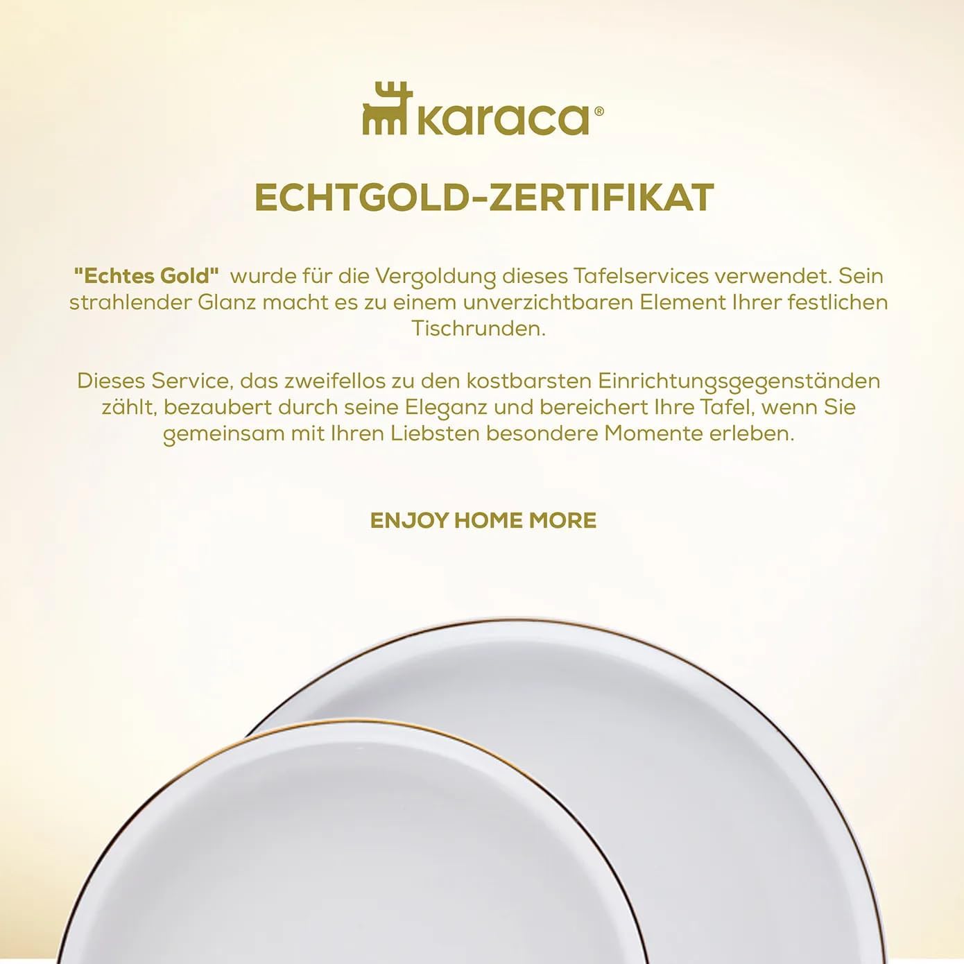 Karaca New Saturn Gold 59-Teiliges Streamline Porzellan Geschirrset für 12 Personen Set-Porzellan Geschirr set Servierteller aus Porzellan,Neuer Knochen