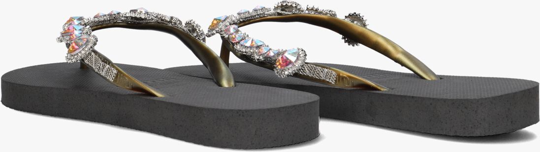 UZURII zwarte uzurii teenslippers chrystal marilyn