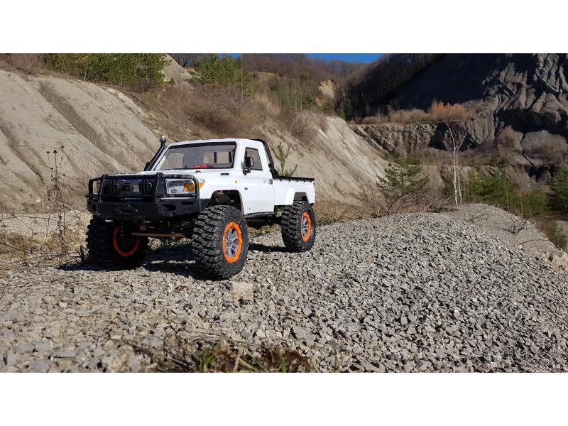 Amewi Scale Crawler AMXRock RCX10P Pro Weiss, ARTR, 1:10 Rockcrawler mit Differntialsperren, 2-Gang Getriebe und Portalachsen