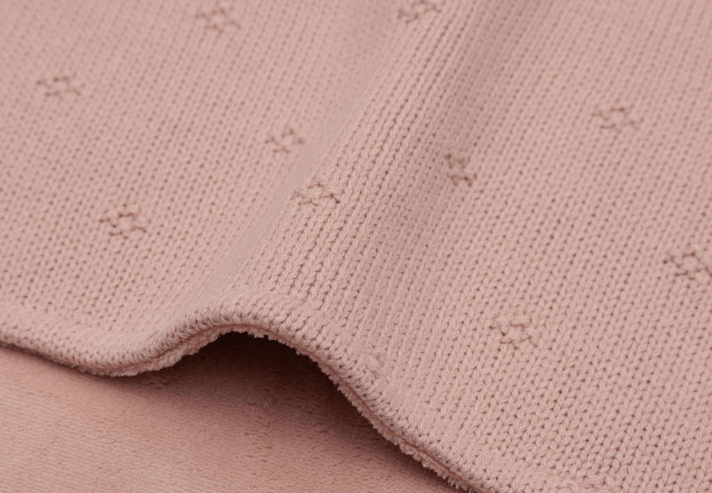 wiegdeken Cosy Knit - Wild Rose/Velvet