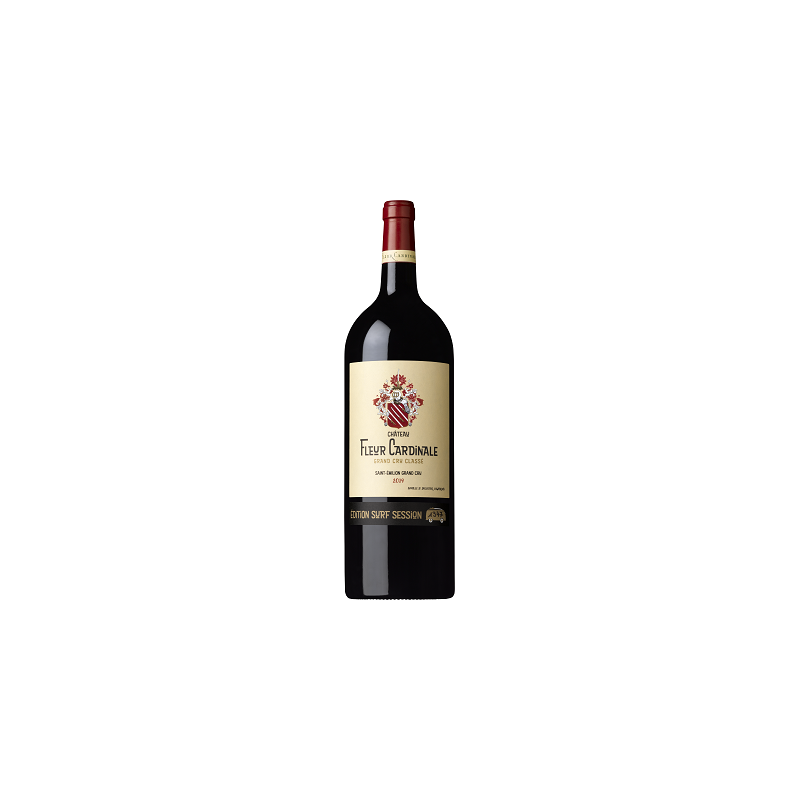 Château FLEUR CARDINALE 2019 - EDITION SURF SESSION - Saint-Émilion Grand Cru - Grand Cru Classé - par Caisse bois de 1 Magnum 150 cl