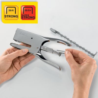 Rapid - Pince Agrafeuse Classic K1 chromée - capacité de 50 feuilles - agrafes 26/6 ou 26/8+