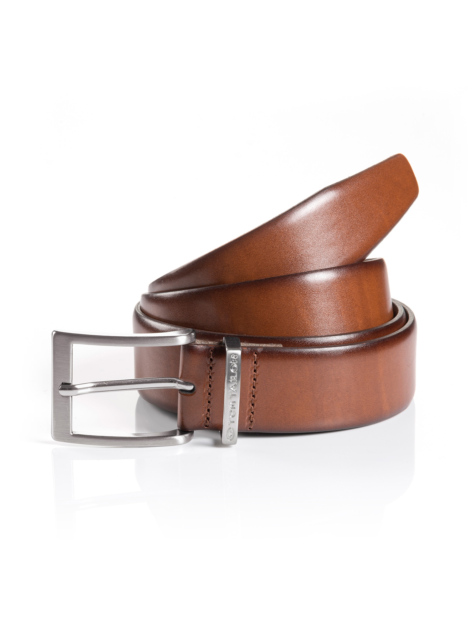 TOM TAILOR Ledergürtel »TTBILL«, 3.5 cm breiter Herrengürtel, Freizeit- und Anzugsgürtel, bis Gr. 120