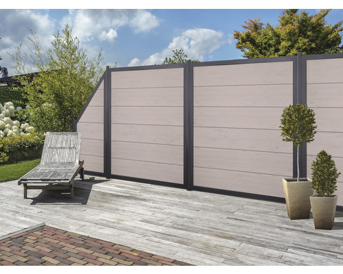 Hoofdelement GroJa Novara voorgemonteerd zonder palen, frame antraciet 180 x 180 cm zand