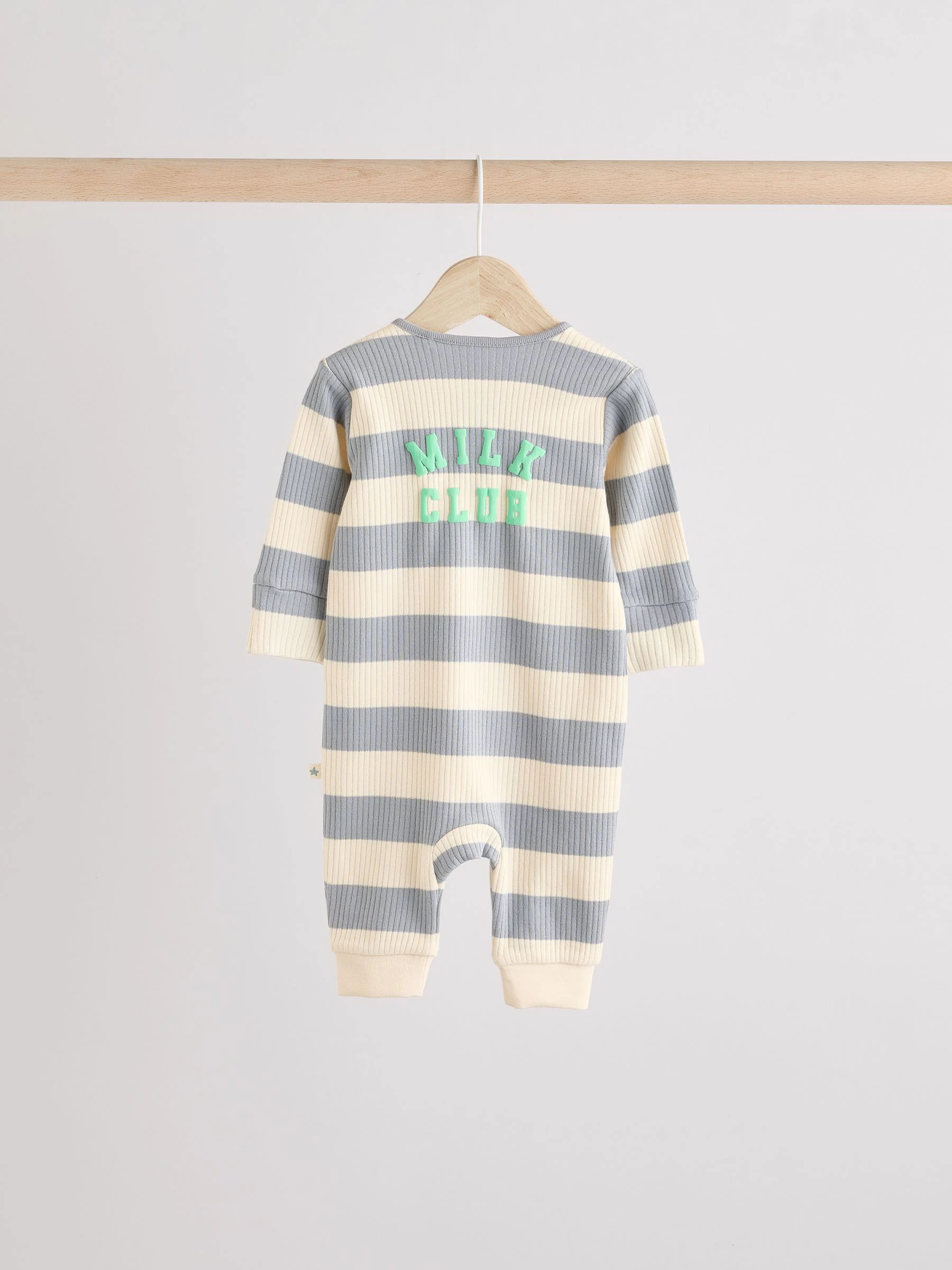 Milk Club naturel - Set van 3 baby pyjama's zonder voetjes met tweewegrits van katoen (0mnd-3jr)