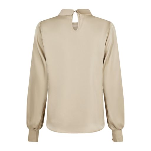 Neo Noir Fairy Drapy Satin Bluse, Champagne, 34