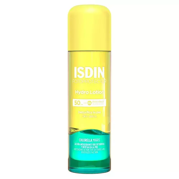ISDIN Fotoprotector HydroLotion Óleo Protetor Solar Bifásico Antioxidante FPS 50 200ml