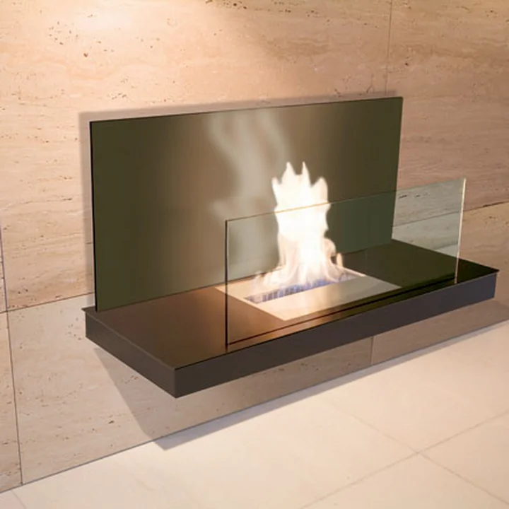 Radius Design - Wallflame II - Edelstahl / Glas, schwarz