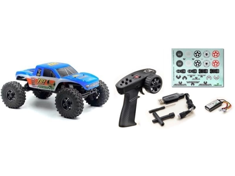 Absima Rock Racer The Goat, Blau 1:18, RTR Brushless Rock Crawler im 1:18 Masstab