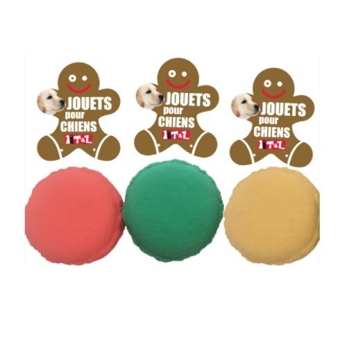 Brinquedo de látex amarelo e verde para mastigar para cães T&Z em formato de macarrão.