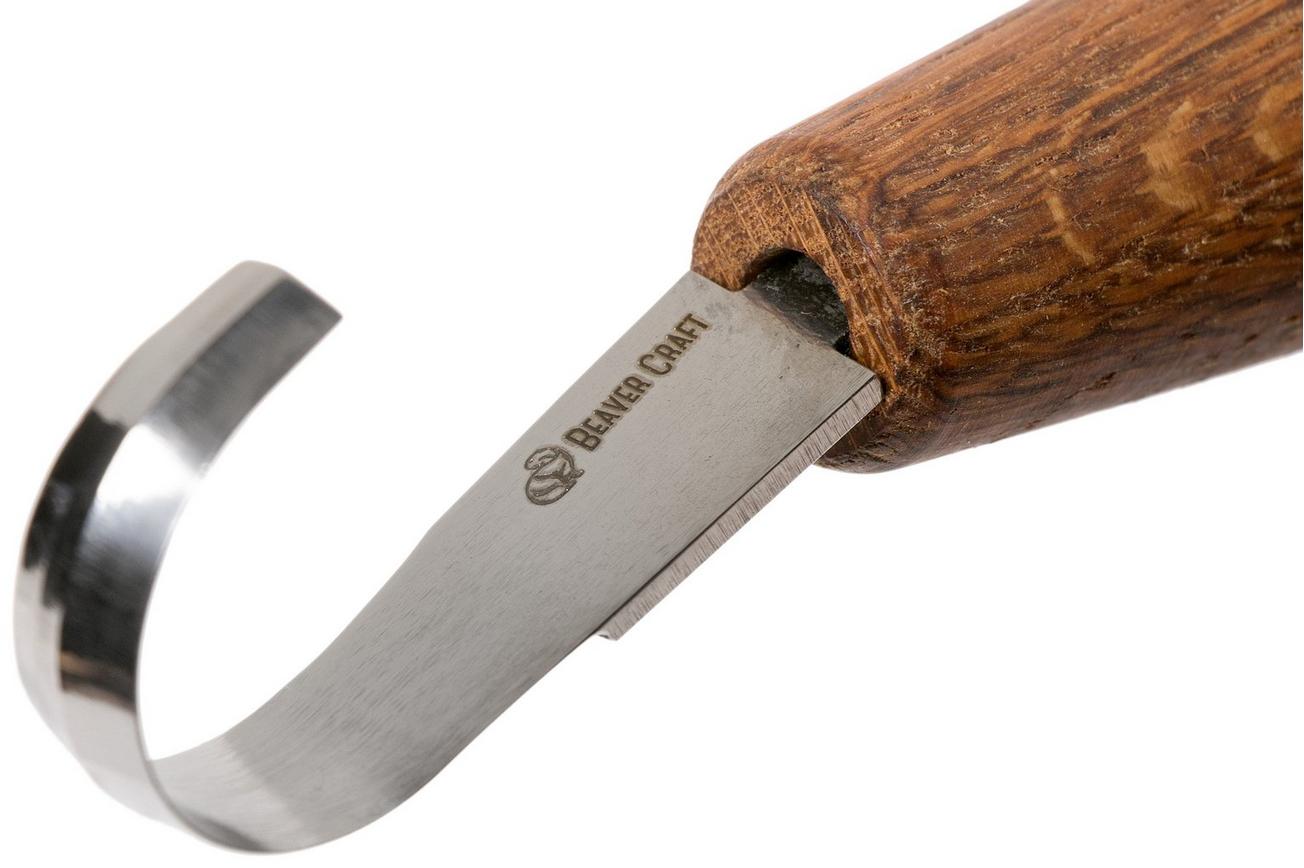 BeaverCraft Oak Spoon Carving Knife Deep Cut SK5L, linkshandig