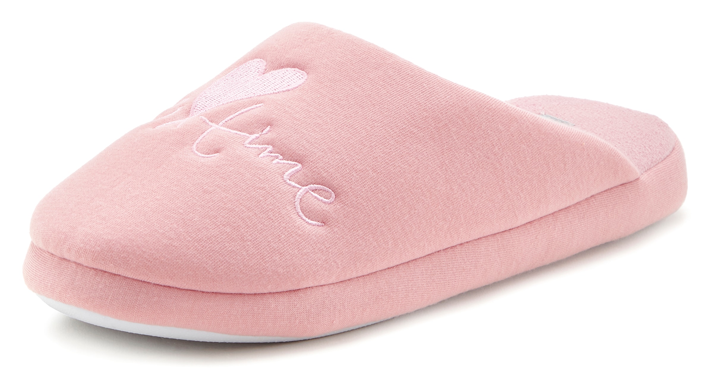 Vivance Hausschuh »Pantolette, Pantoffel, Clog,«  mit verspieltem Schriftzug VEGAN