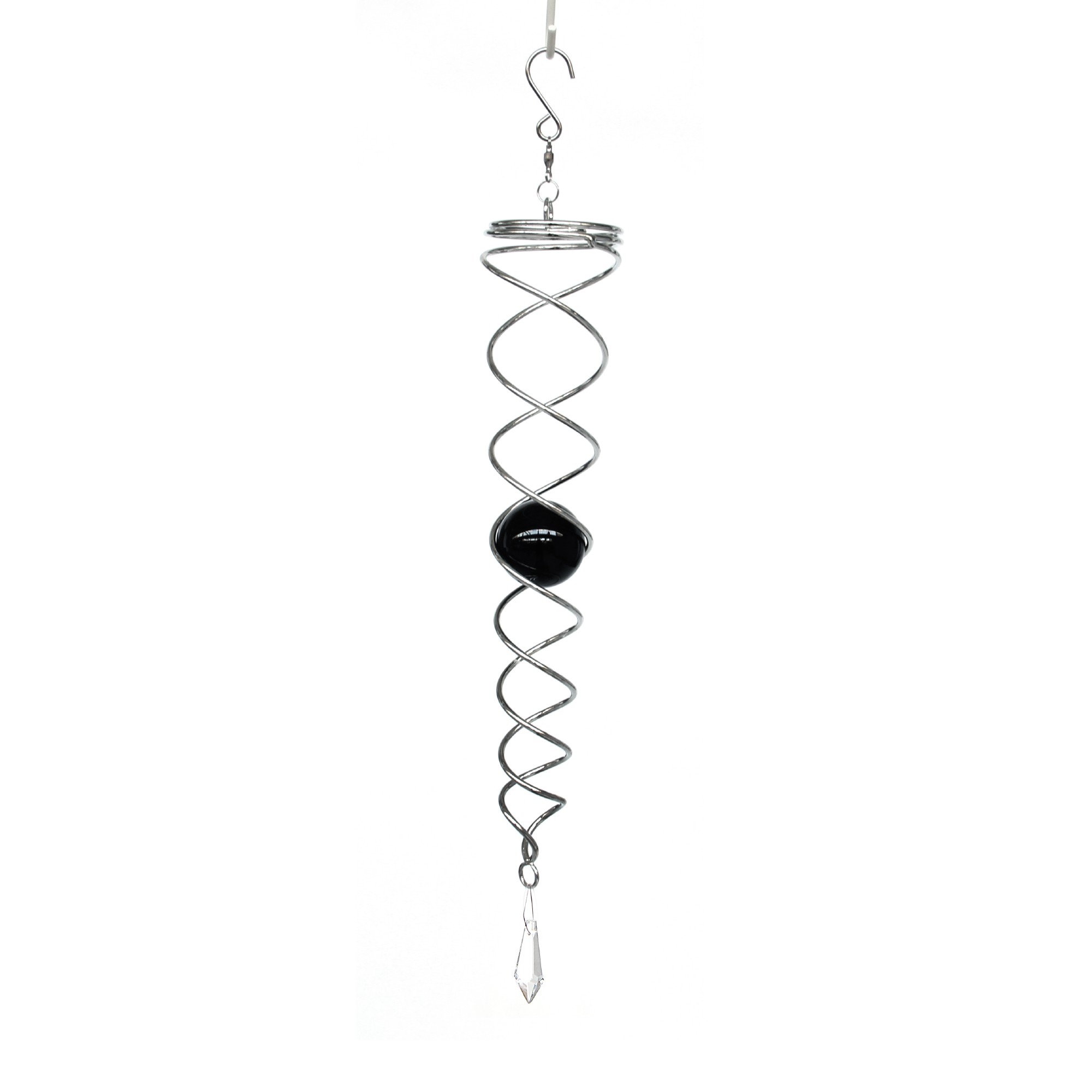 Windspiel 'Spirale', mit schwarzer Glaskugel, H 40 cm günstig bestellen
