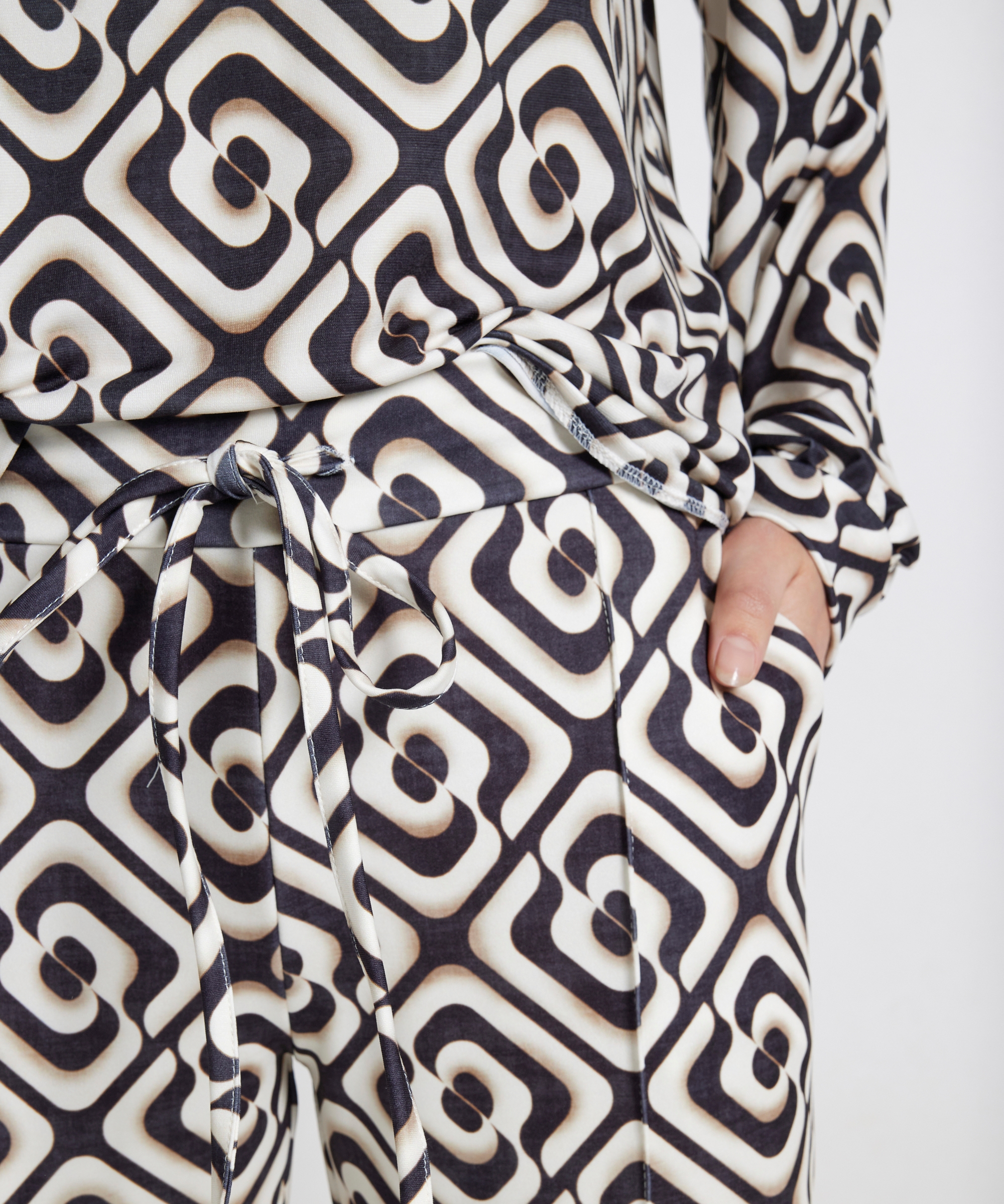 slim fit broek met print