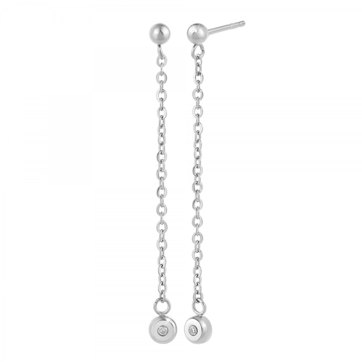 Boucles d'oreilles SC Crystal ornées d'un véritable diamant
