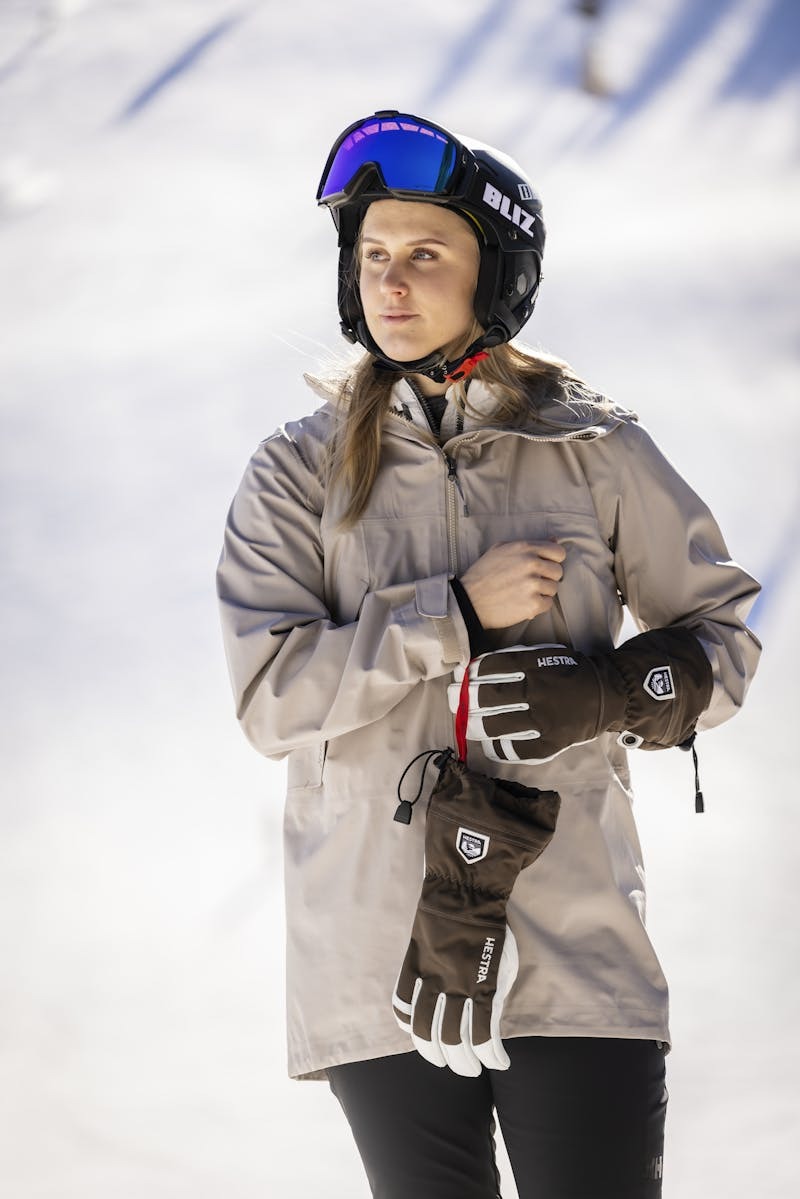 Army Leather Heli Ski Gloves Espresso