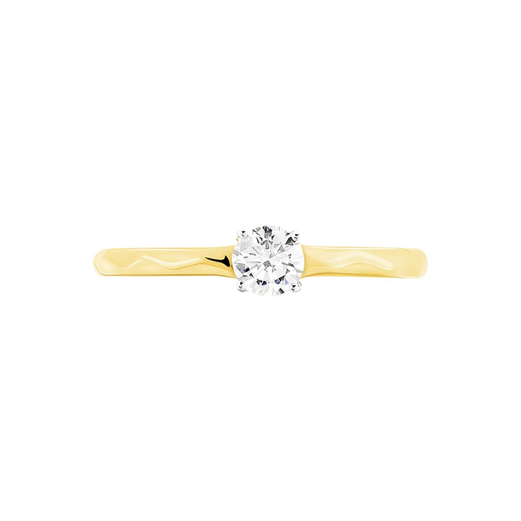 Bague Solitaire Maylis Or Jaune Oxyde De Zirconium
