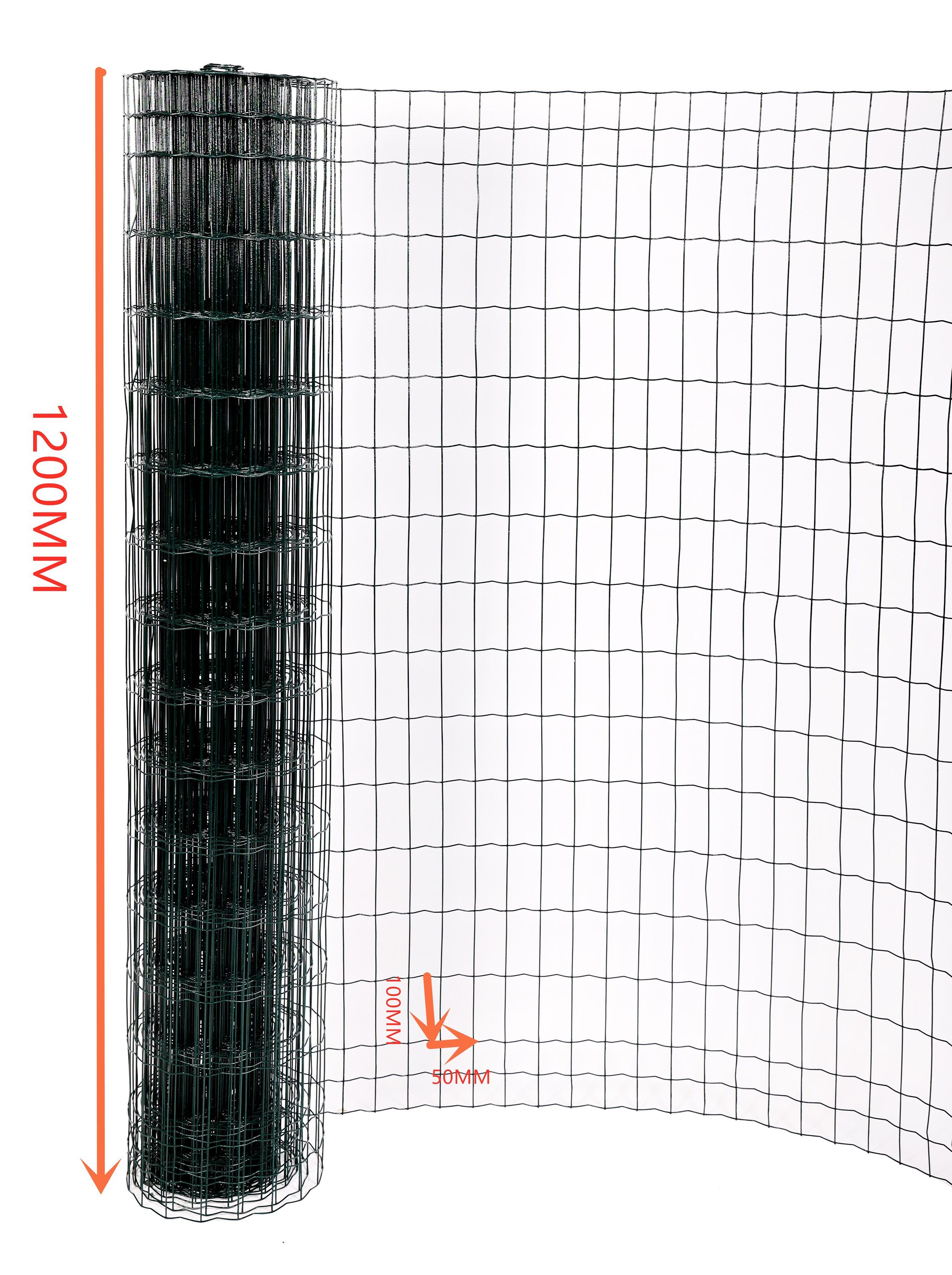 Gitterzaun 1.2 m x 25 m grün
