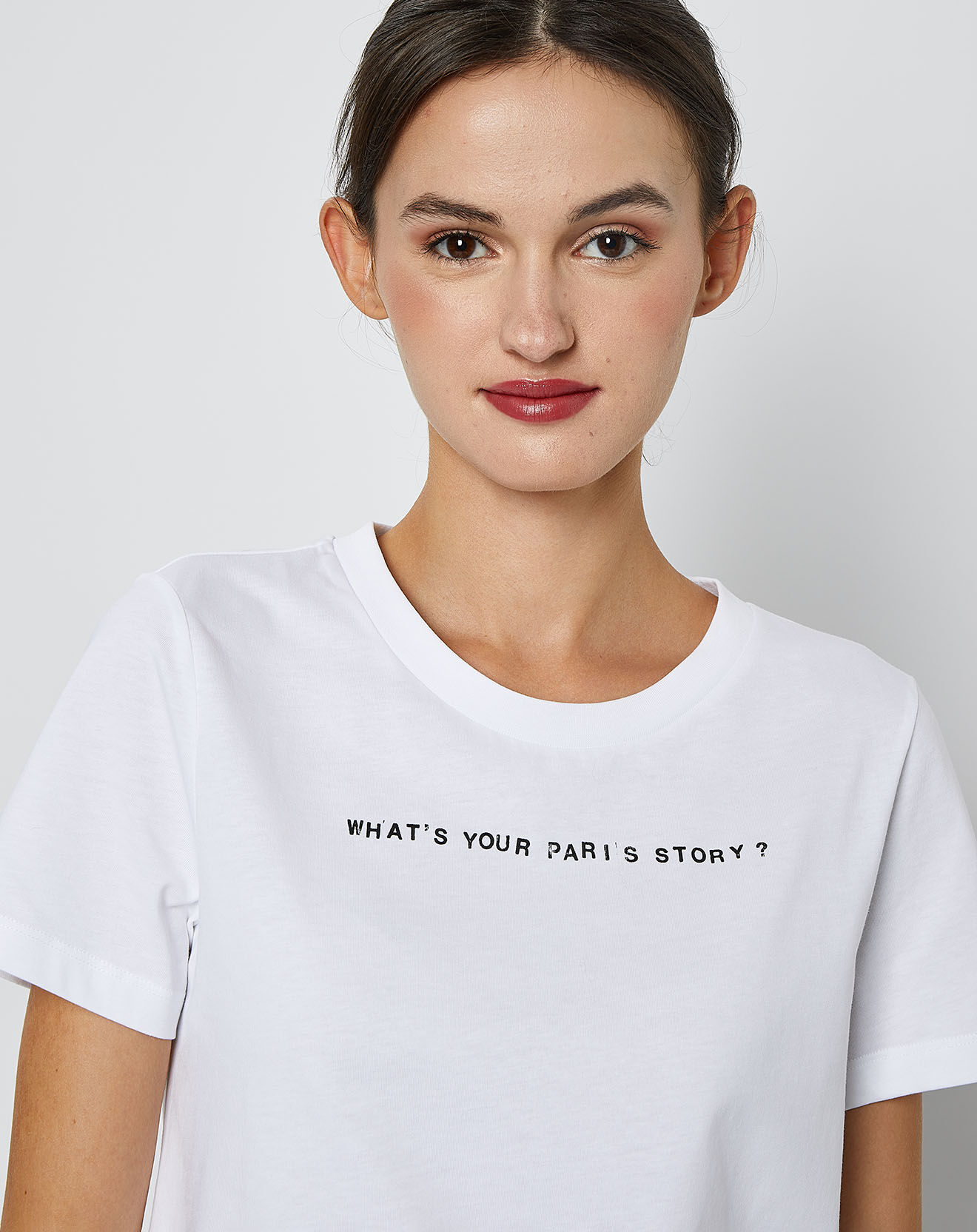 Marc O'Polo T-Shirt en Coton inscription Paris blanc