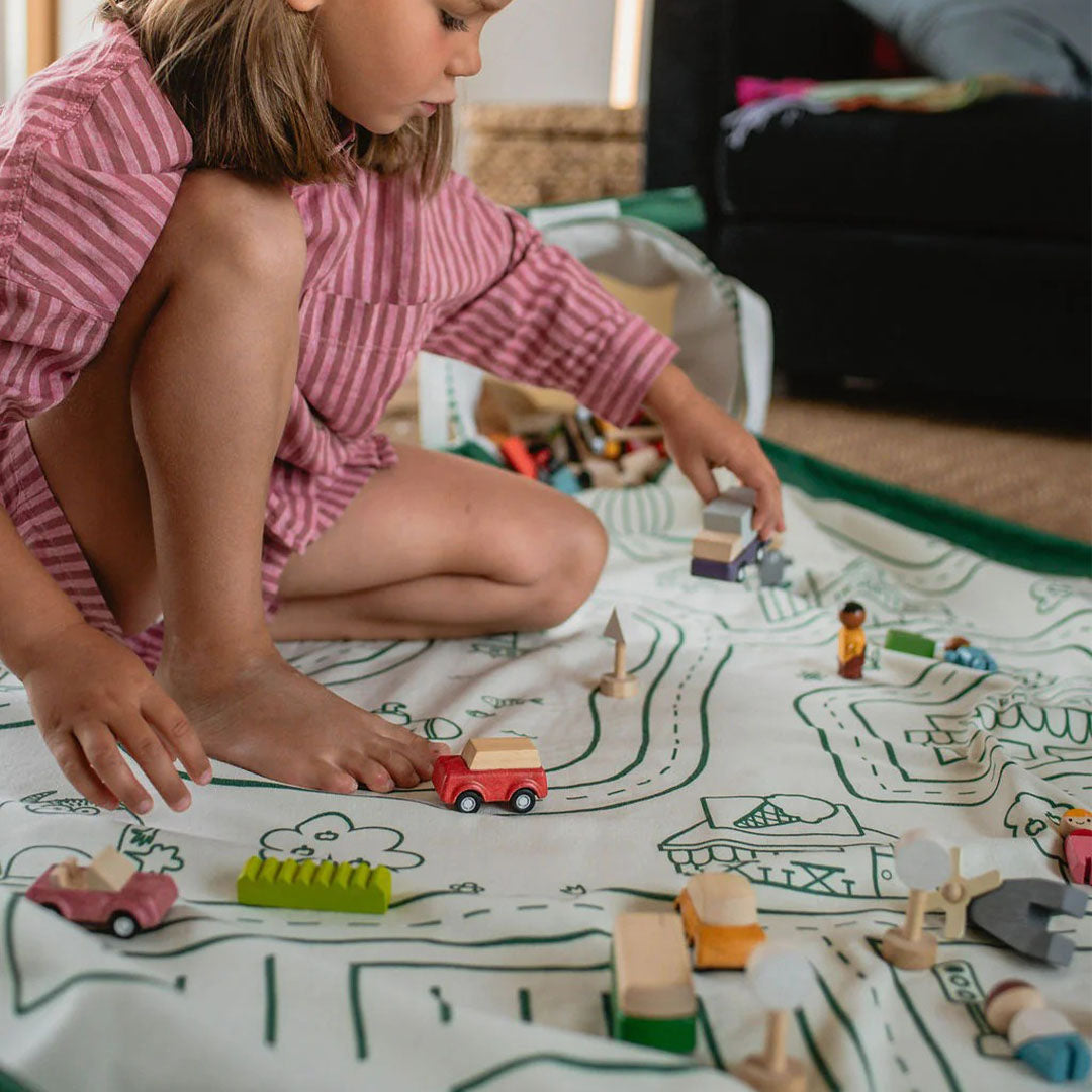 play&go opbergmand en speelkleed soo - road