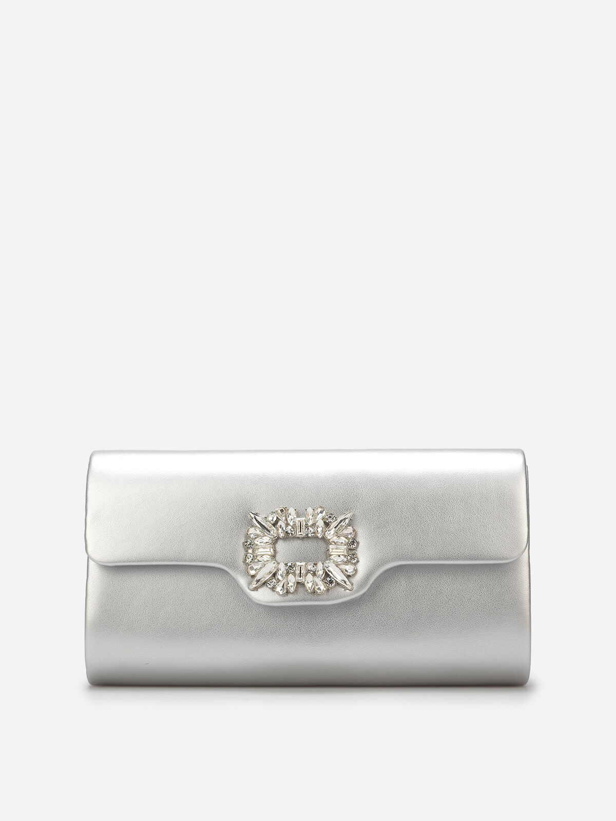 Pochette enveloppe à bijoux strass- Argenté