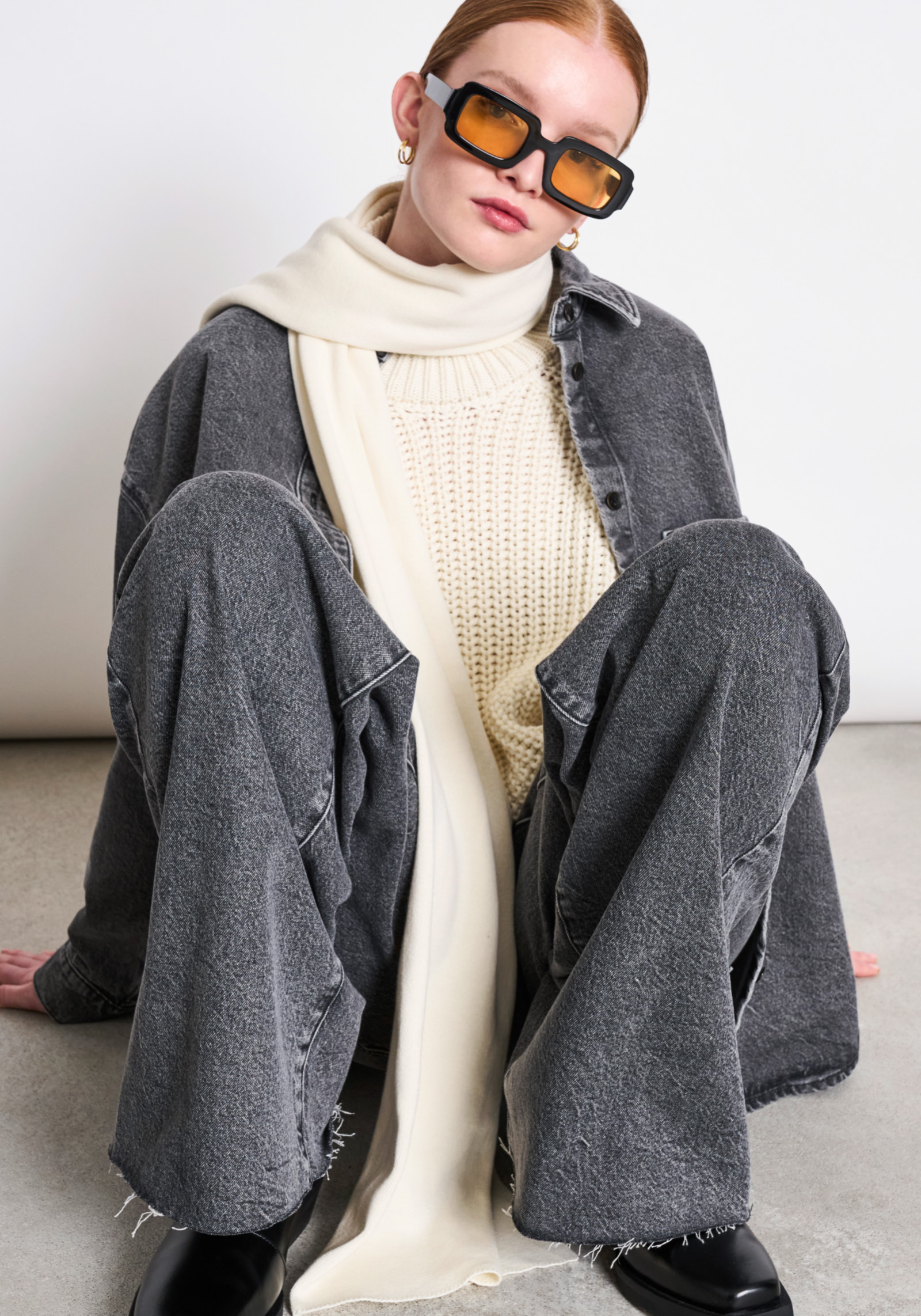 Jan 'n June Schal Staten Knit Scarf Offwhite