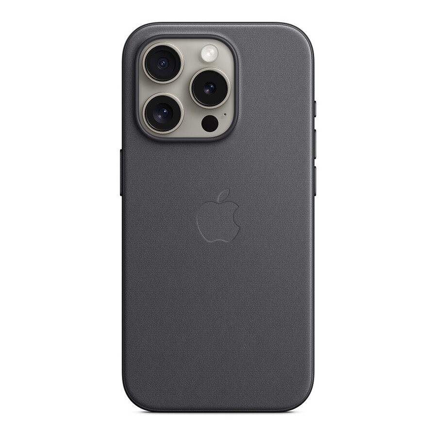 Apple Coque en tissage fin avec MagSafe pour iPhone 15 Pro - Noir