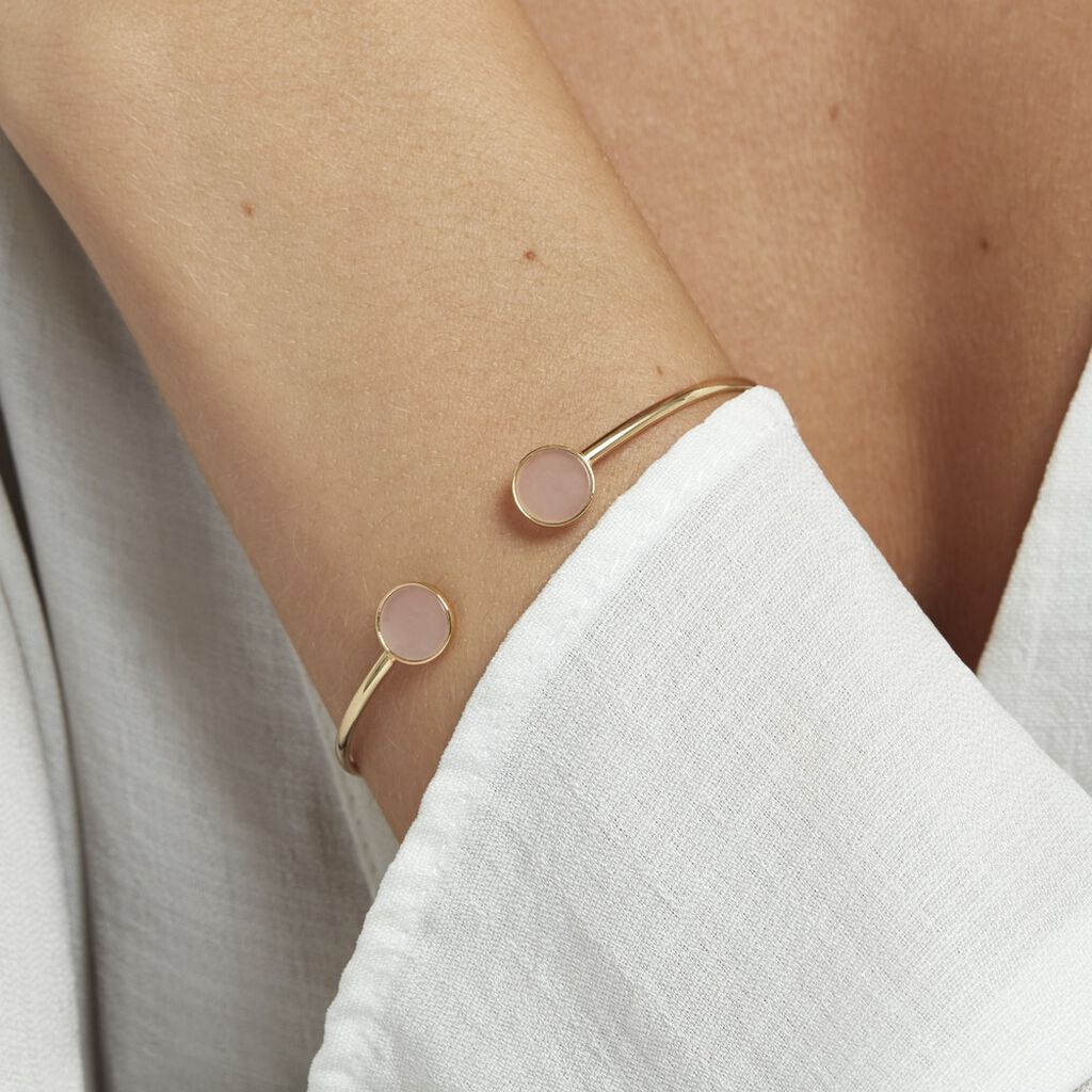 Bracelet Jonc Heida Or Jaune Calcédoine