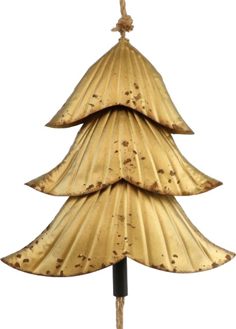 Decoratiehanger boom goud 10 x 5 x 34 cm