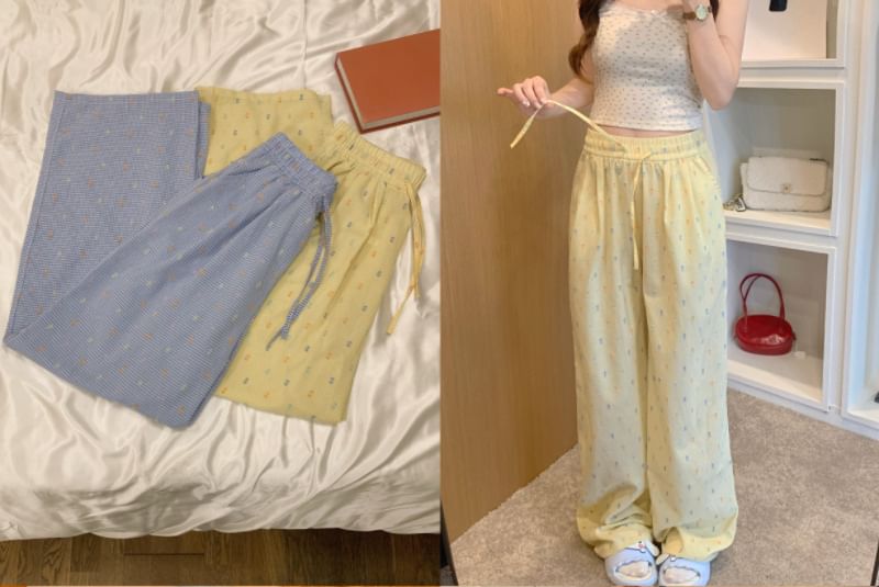 Sadelle - Pyjamabroek met trekkoord en patroon