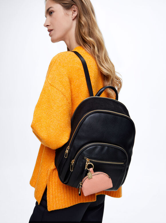 Mochila de retalhos para pendurar - Preta