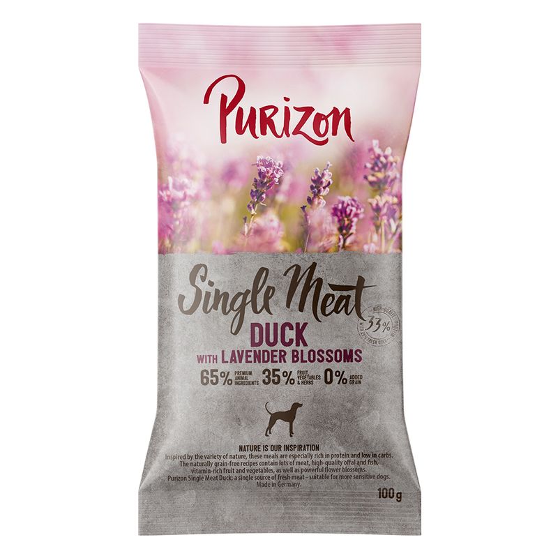 Purizon Single Meat Adult, canard & pommes, fleurs de lavande - sans céréales