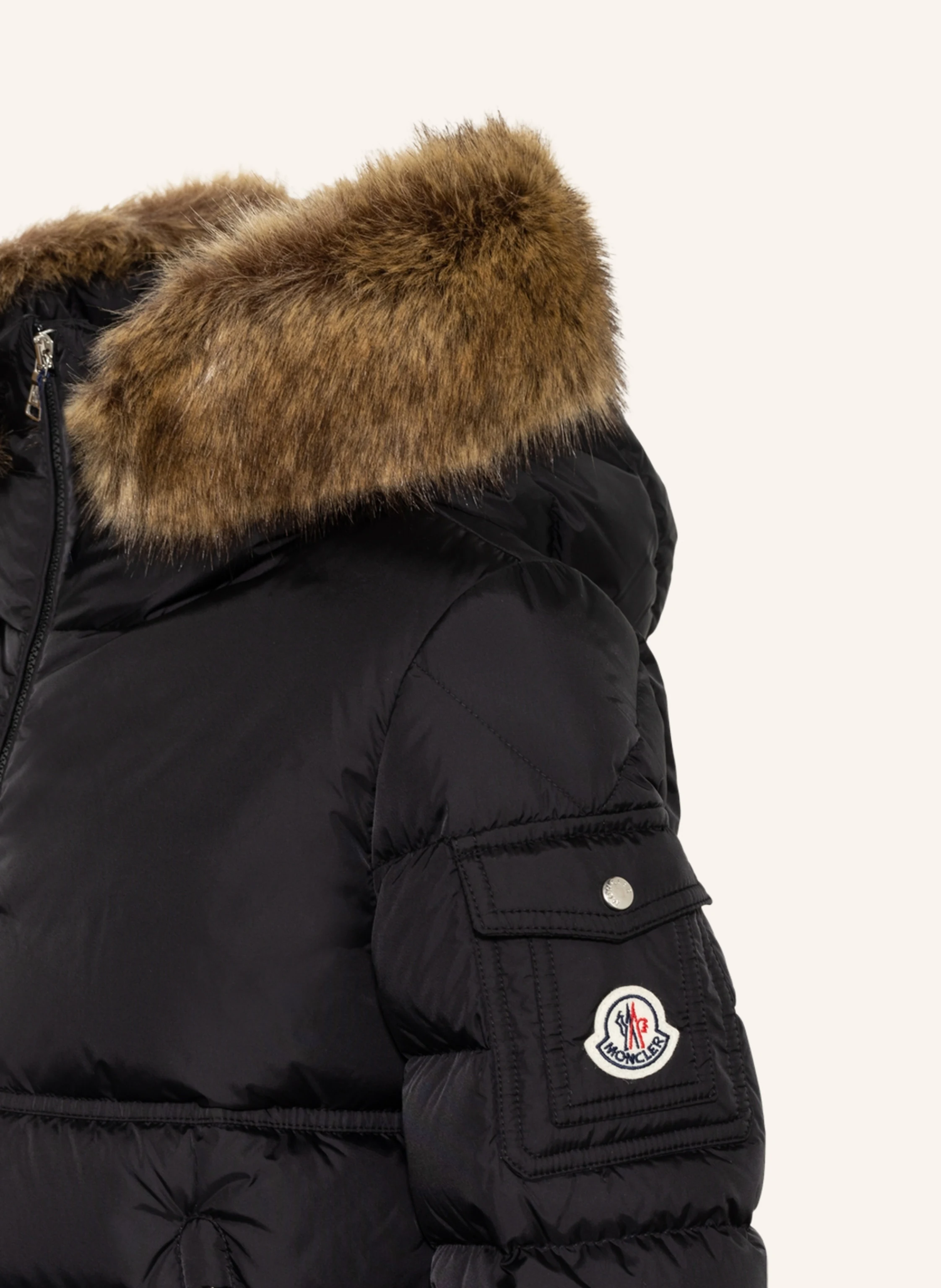 MONCLER enfant Daunenjacke NEW BYRONF mit abnehmbarem Kunstpelz