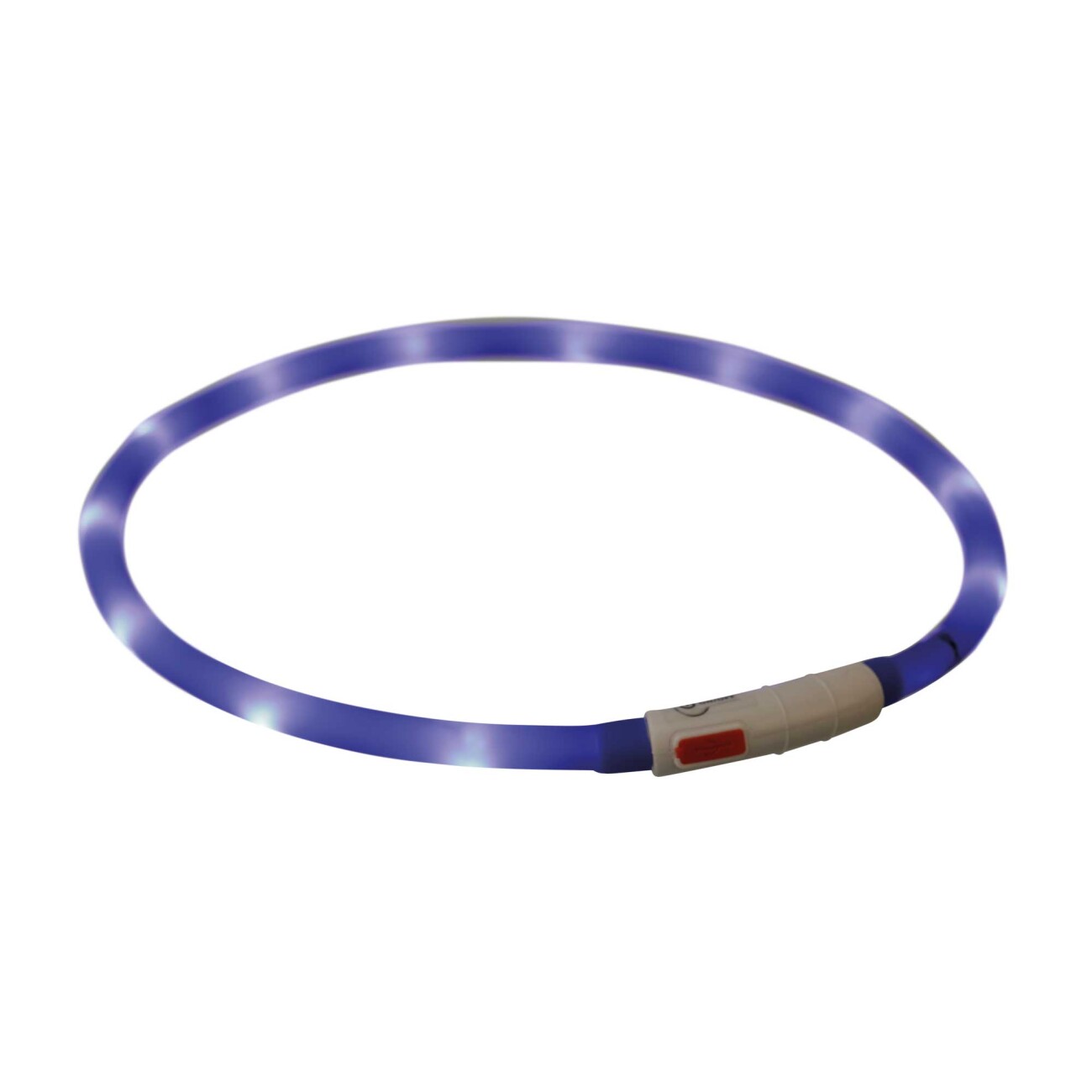 Trixie Flash Leuchtring USB, XS-XL 70 cm/ø 10 mm blau