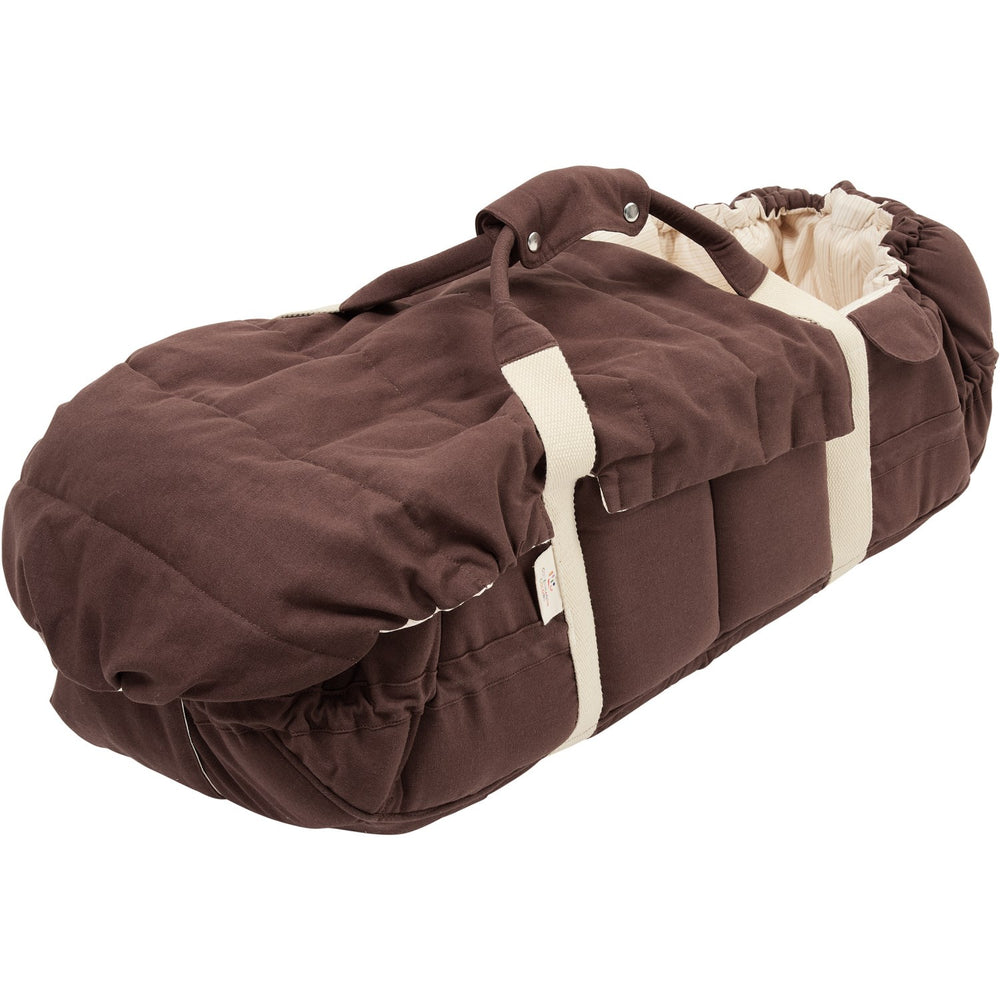 Køb COPENHAGEN COLORS Babylift og Legetæppe Dark Brown w. Cream Solid Stripe