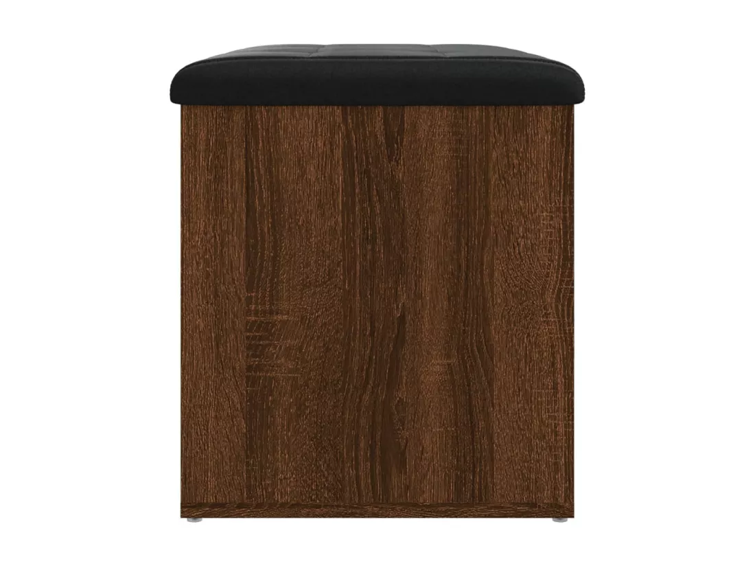 Banc de rangement chêne marron 62x42x45 cm bois d'ingénierie