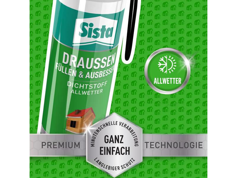 Sista Dichtmasse Draussen Füllen & Ausbessern 100 ml, Trans Fugendichtmasse