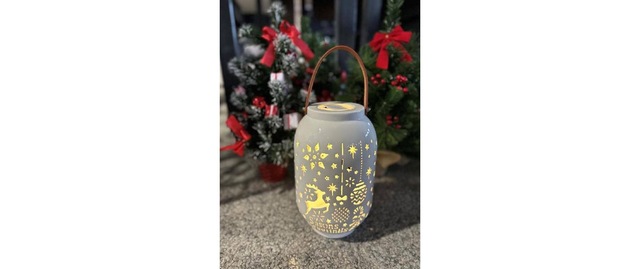 Laterne »Dameco Xmas 28 cm Weiss«