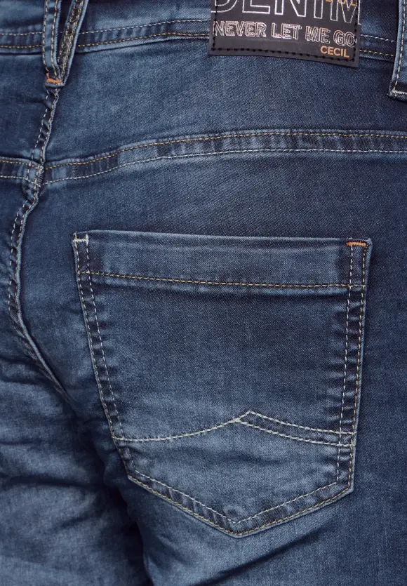 Casual Fit Jeans - mid blue used wash