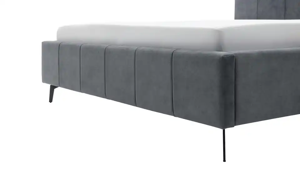 Polsterbett Lizzano Anthrazit 160 cm mit Federholzrahmen