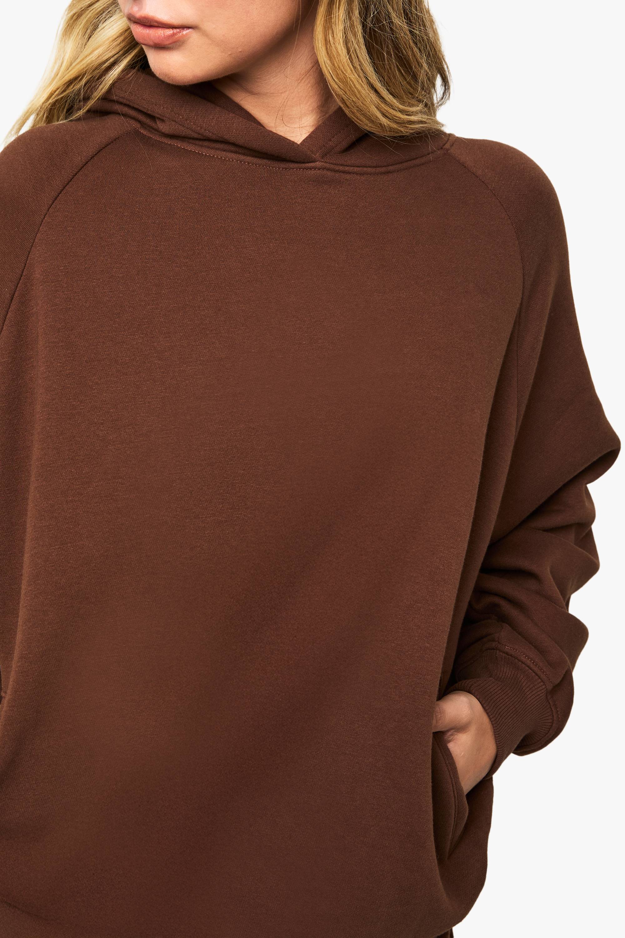 boohoo Sweat à capuche surdimensionné à empiècements raglan
