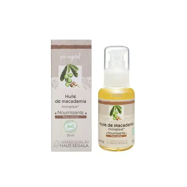 Óleo Vegetal de Macadâmia Virgem Orgânico Haut-Ségala 50ml