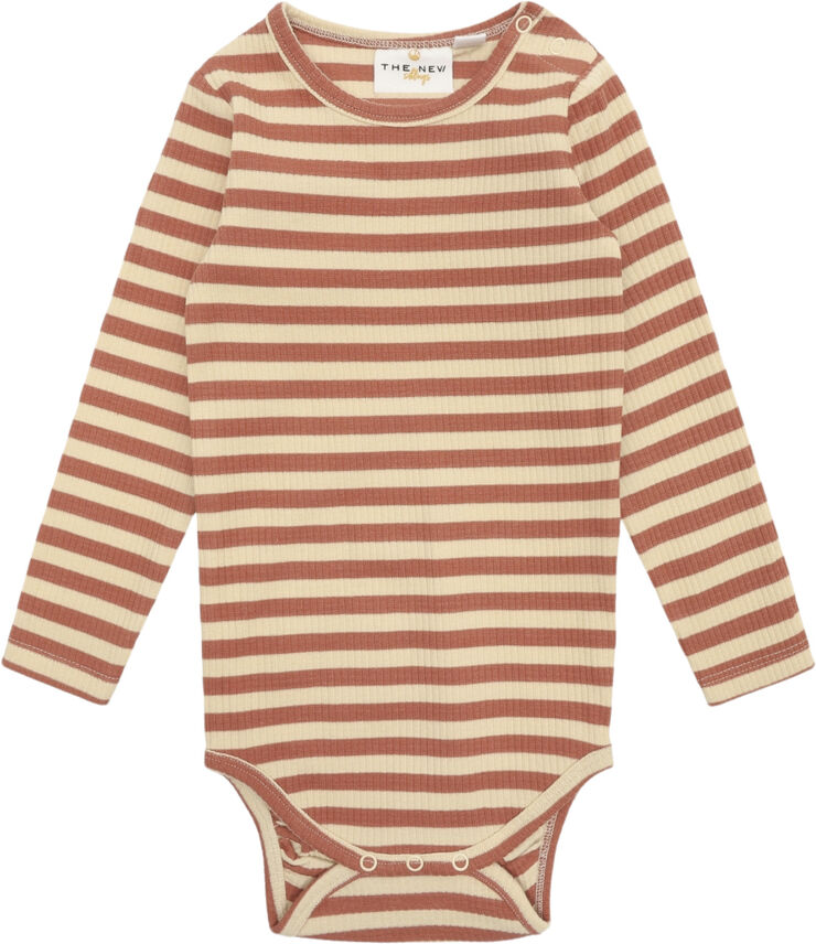 The New TNSFro Uni L_S Rib Body Cedar wood